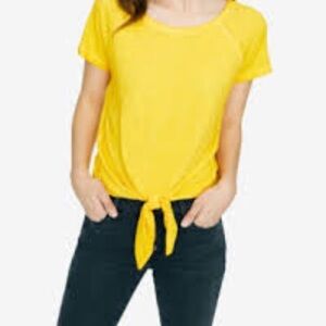 Yellow Tie-Front T-Shirt